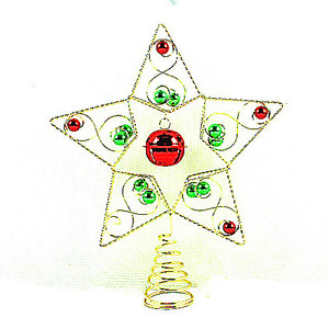 Étoile en fil de fer avec décoration d'arbre en perles - Product Image 2