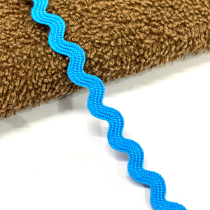 Venta al por mayor de poliéster DIY Zig Zag Trim para prendas de vestir de alta calidad Polyestsr Narrow Ric Rac Ribbon para decoración de manualidades de vestidos - Product Image 1
