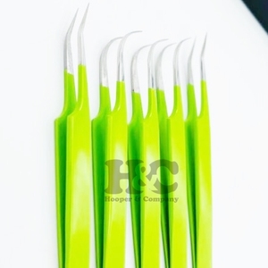 Pince à épiler professionnelle Logo gratuit Extension de cils pince à épiler acier inoxydable Volume durable conseils pince à cils Laser Logo vison - Product Image 3