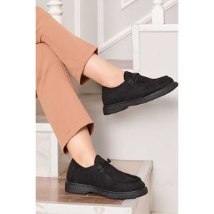 Zapatos Clásicos Negros Estilo Mocasín con Cordones - Product Image 1