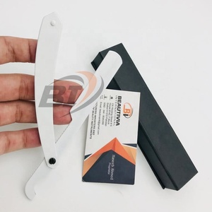 Rasoir droit turc blanc en acier inoxydable de haute qualité professionnel/Shavette turque/rasoir turc à gorge coupée simple - Product Image 4