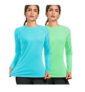 Protectores contra sarpullidos de manga completa ajustados de Color sólido liso con logotipo personalizado de nuevo diseño para mujer, protectores contra sarpullidos de tela elástica a los mejores precios - Product Image 1