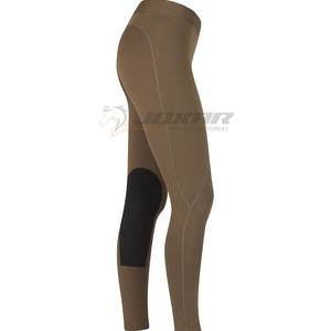 Medias de entrenamiento ecuestre para mujeres con pretina de apoyo de tela suave al tacto que garantiza el ajuste durante la equitación activa - Product Image 5