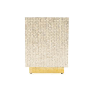 โต๊ะกาแฟไม้เนื้อแข็งทำมือแบบรักษ์โลก ทนทาน ประดับมุก ดีไซน์หรูหรา ทันสมัย สีครีม สำหรับห้องนั่งเล่น - Product Image 3