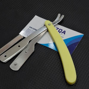 Navaja de Afeitar Profesional de Acero Inoxidable con Mango de Plástico, Navaja de Afeitar Plegable para Barbería, Herramienta de Peluquería - Product Image 2