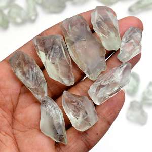 Cristal d'améthyste verte naturelle certifié GIA Points de pierre brute de taille longue Cristal de quartz vert d'améthyste minéral non traité pour - Product Image 6