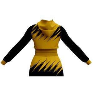 Ropa deportiva de invierno para mujer con estilo personalizable, Top corto, chándal, tendencias estampadas - Product Image 4