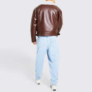 Chaqueta de Cuero de Piel de Oveja, Estilo Único, Material Cómodo y Resistente, Impermeable, Impresión Personalizada, Talla Personalizada, Cuello Alto - Product Image 4