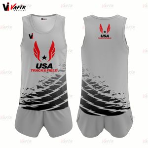 Cómodo uniforme sublimado de pista de campo de alta calidad suave de secado rápido de tela sin mangas uniformes de pista y campo de alta calidad - Product Image 3