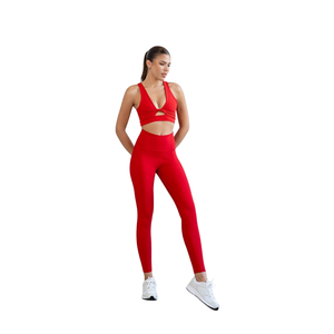 Conjunto Deportivo de Yoga para Mujer, 2 Piezas, Nailon, Sin Costuras, Transpirable, Ropa Deportiva para Gimnasio, Fitness, Personalizable, Alta Calidad, Frente Sólido - Product Image 5