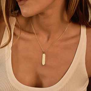 Custom Egyptian Cartouche <b>Necklace</b> with 18k Gold & 925 Silver <b>Box</b> Chain 14k Gold Plated Nickel-Free High Quality Gift - Product Image 2