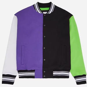 Chaqueta con letras de algodón de alta calidad personalizada de fabricantes de ropa chaquetas universitarias gráficas de béisbol unisex - Product Image 1