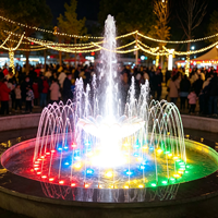 Fontaine musicale professionnelle grand format à jets d'eau synchronisés avec spectacle laser pour attractions touristiques en lac