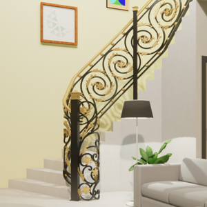 Les conceptions modernes de balustrade d'escalier en fer ont conçu pour augmenter les intérieurs avec le charme décoratif, la force durable, et la sécurité supérieure - Product Image 3