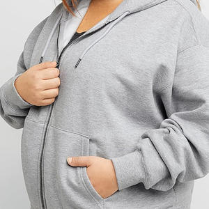 TOP última moda elegante 2025 Casual algodón comodidad en blanco Color sólido sudadera Vintage Premium sudaderas con capucha para mujer - Product Image 4