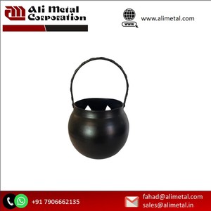 BOUGIE DE LUXE JACK O LAMPE DÉCOR DE FÊTE LANTERNE CITROUILLE GALVANISÉE LANTERNE HALLOWEEN AVEC POIGNÉE EN MÉTAL - Product Image 4