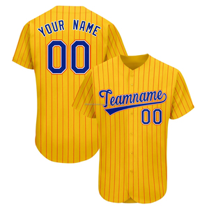 Maillot de baseball 100 % polyester respirant avec broderie de logo, uniformes de baseball vierges, maillots de sport imprimés par sublimation - Product Image 3