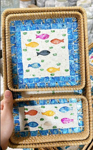 ชุดถาดหวายสานเป็นมิตรกับสิ่งแวดล้อมเหมาะสำหรับบรรจุภัณฑ์ของขวัญและการจัดแสดงภายใน - Product Image 2