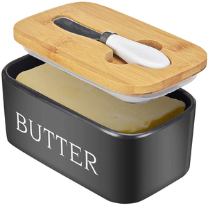 Dinnerware Table Top Decoration Centerpieces Custom Shape Metal Butter Dish Plates With Lid Cover Butter Storage Dish - Product Image 6