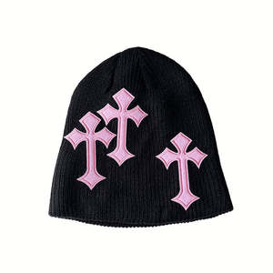 Gorro de Punto sin Puños con Logotipo Jacquard Personalizado al Por Mayor al Mejor Precio, Gorro de Punto con Estampado Completo de Letras y Gráficos, Gorros de Alta Calidad - Product Image 1