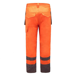 Pantalon de haute visibilité personnalisé multi-poches confortable à séchage rapide en polyester et coton pour l'extérieur Bandes réfléchissantes Streetwear - Product Image 3