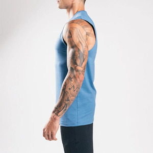 Nueva Camiseta Deportiva Personalizada para Hombre, Transpirable, Elástica, de Punto, con Cuello en V, de Algodón/Fibra - Product Image 4