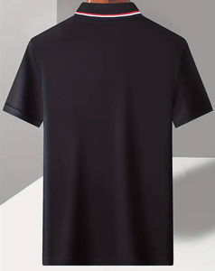 Polo de Golf a rayas de verano Premium para hombre, camisa informal de manga corta con solapa para verano, ropa de oficina al aire libre, Color sólido - Product Image 2