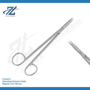 Tijeras de operación Kelly Manual Acero inoxidable Dental Corte regular 140mm Premium - Product Image 2