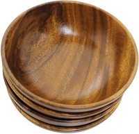 Vaisselle Bois Joint Bols Acacia Bois Bol De Service Dessus De Table Vaisselle Salade Serveur Décoratif En Gros Bol De Fruits Secs