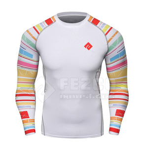 เสื้อรัดรูปแขนยาวสำหรับทุกเพศผ้าสแปนเด็กซ์/ โพลีเอสเตอร์ระบายอากาศพิมพ์แบบถ่ายเทความร้อน - Product Image 1