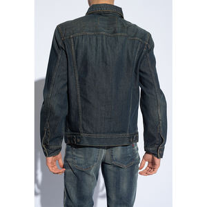 Vente en gros OEM vêtements fabricants hommes personnalisé moyen bleu veste en jean veste de camionneur - Product Image 4