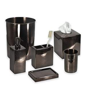 Ensemble de salle de bain en métal décoratif pour l'intérieur de maisons de luxe, offrant un look uniforme avec des accessoires de salle de bain assortis - Product Image 4