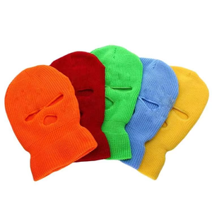 Wholesale <b>Ski</b> Masks Custom logo <b>Balaclava</b> Knitted <b>Ski</b> Mask 3 Hole Skimask with Sniper Gang logo - Product Image 2