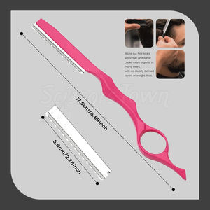 Maquinilla de afeitar ergonómica para adelgazamiento del cabello con cuchillas reemplazables, herramienta de salón y uso doméstico para capas de cabello - Product Image 4