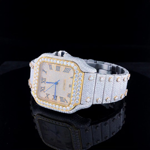 Proveedor Profesional Ofrece Reloj de Hombre con Cristal de Diamante Moissanite Cuadrado de Aleación, Movimiento Mecánico Automático, Estilo Ejecutivo, Regalo - Product Image 3