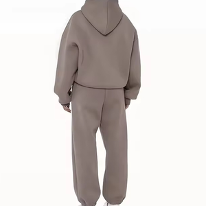 Personalizado en blanco liso Hip Hop peso pesado algodón Boxy Hoodie 500gsm ropa chándal Unisex chándal para hombres - Product Image 5