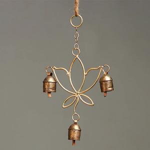 手工镀铜4个铃铛编钟节日圣诞铃铛门装饰金属壁挂圣诞节 - Product Image 3