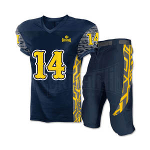 Uniformes de football américain de qualité Conceptions personnalisées Impression Matériaux d'amidons sublimés Lycra 325 GSM Respirant American F - Product Image 3