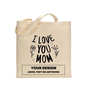 Bolsa de Tela de Algodón Personalizable con la Frase 'Te Amo Mamá' para Expresar Amor a las Madres en el Día de la Madre - Product Image 2