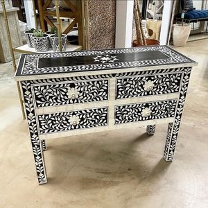 Handmade Modern Style Bone Inlay Ottoman Pouf Adjustable Apartment Bedroom School Hall Durable Rust-Free Long-lasting - Product Image 2