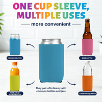 Manchons isothermes en néoprène pour canettes de bière, avec fermeture éclair, isolation thermique, personnalisables par sublimation, vierges pour mariages