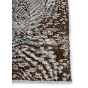 พรมขนสัตว์ถักมือสีน้ำตาลเบจวินเทจ รุ่น Pae-2941 ลายเหรียญรูปสี่เหลี่ยมผืนผ้า สำหรับตกแต่งบ้าน ห้องนั่งเล่น ทางเดิน ห้องนอนวัยรุ่น - Product Image 4