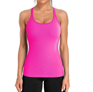 Débardeurs de sport pour femmes, sans couture, respirants, anti-rétrécissement, 100% coton, entraînement sportif, yoga, fitness, vente en gros - Product Image 1