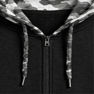 Sudadera con Capucha de Forro Polar Personalizada para Hombre, Estilo Urbano, con Cremallera Completa y Camuflaje, Fabricada por Profesionales - Product Image 3