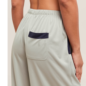 Logo personnalisé pour femmes décontracté jambe large droite respirant cordon de serrage pantalon de yoga ample - Product Image 4