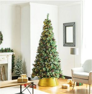 Luxury golden hammered iron tree <b>collar</b> Christmas decoration tree stand classy inspired decor for home new year Xmas party 2023 - Product Image 3