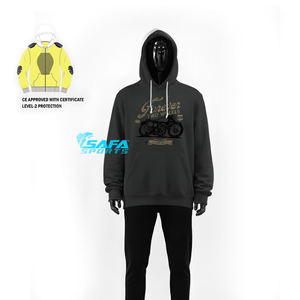 Sudadera con Capucha de Motociclista de Kevlar Resistente, Acolchada y Protectora - Product Image 4