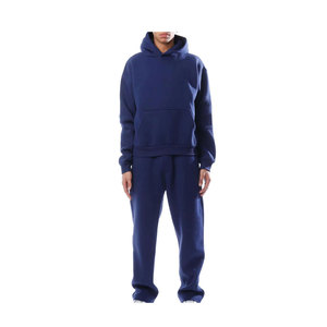 Logo personnalisé Survêtement 2 pièces à capuche zippé Fabricant pakistanais Vêtements de sport pour hommes et femmes Fitness Col à capuche - Product Image 5