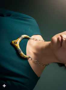 Handmade Women's <b>Chunky</b> Tribal Statement <b>Necklace</b> Leopard-Design Resin Zinc Alloy Handmade Leopard-Design Zinc 5-10% Descound - Product Image 2