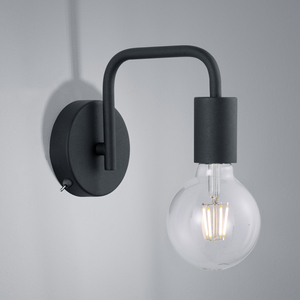 Lampada da parete Diallo E27 in metallo nero (Trio Lighting 208070132) - Product Image 2